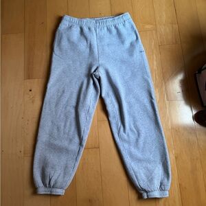 TNA Mega Fit Cozy Fleece Sweatpants in Light Gray